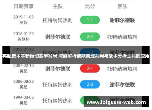 英超技术革新推动赛事发展 深度解析视频助理裁判与战术分析工具的应用